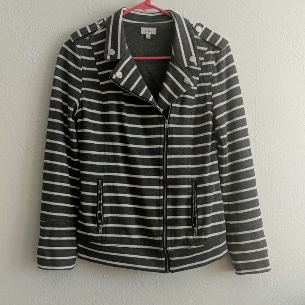 Stitch Fix Pixley Striped French Terry Moto Jacket